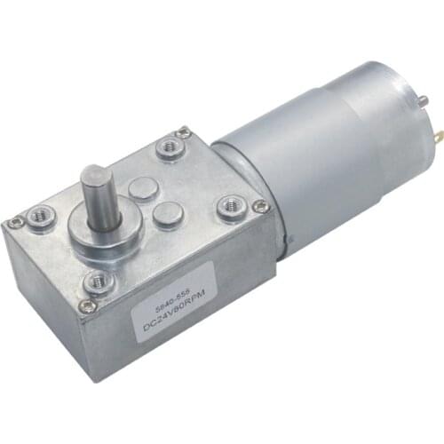 555 12V DC 24 Volt DC Electric Worm Gear Motor