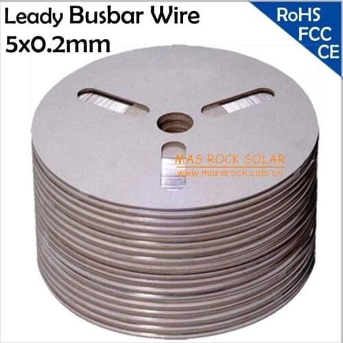 5x0.2mm Leady Solar Busbar Wire, 5mm Solar Solder Connection Wires, Suitable for for 125mm or 156mm Solar Panels, Free Shipping