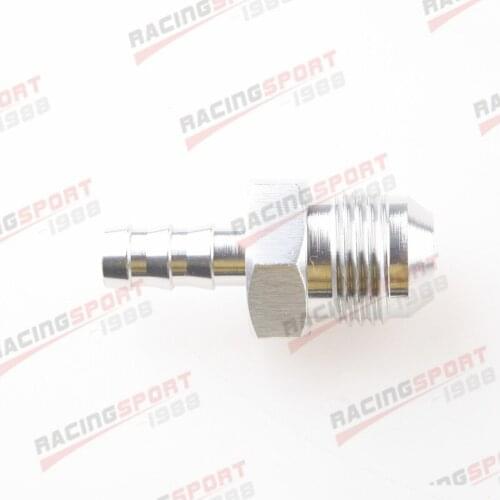 -8 AN 8AN To 8mm Barb Straight Fitting Fuel Line Hose Silver