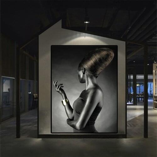 Noble and elegan Black Women Oil Paintings Print On Canvas Portrait Of African Wall Art Prints Posters And Prints Wall Pictures