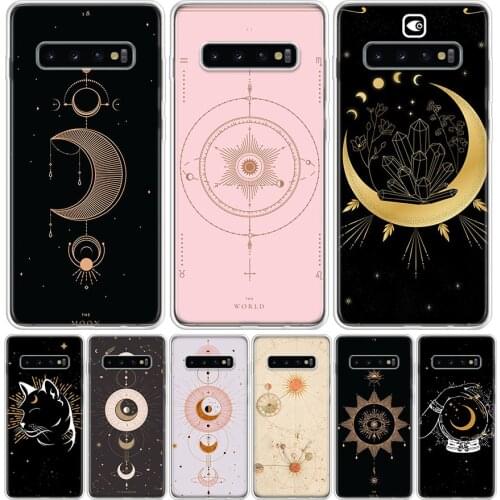 Golden Moon Phone Case for Samsung Galaxy A51 A71 A50 A70 A40 A30 A20E A10 A01 A21 A41 M30S A6 A7 A8 A9 Plus + Cover Shell