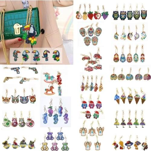 DIY Diamond Painting Keychain Lady Bag Pendant diy kit Children Diamond Painting kinderen rhinestones christmas decoration Gift