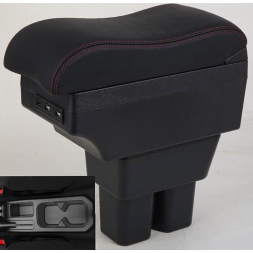 For jimny armrest box USB Charging heighten Double layer central Store content cup holder accessories 2019 2020