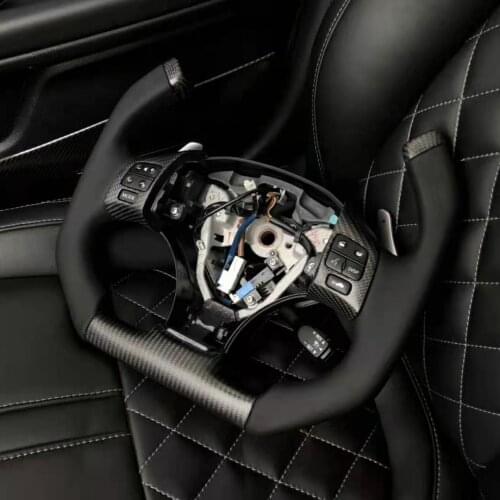 F1 Racing Customized Carbon Fiber Sports Steering Wheel Alcantara Leather compatible for LEXUS IS300 2014-2021