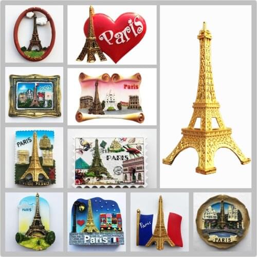 France Eiffel Tower Paris Tourist Souvenir Fridge Magnets Decoration Articles Handicraft Magnetic Refrigerator Collection Gifts