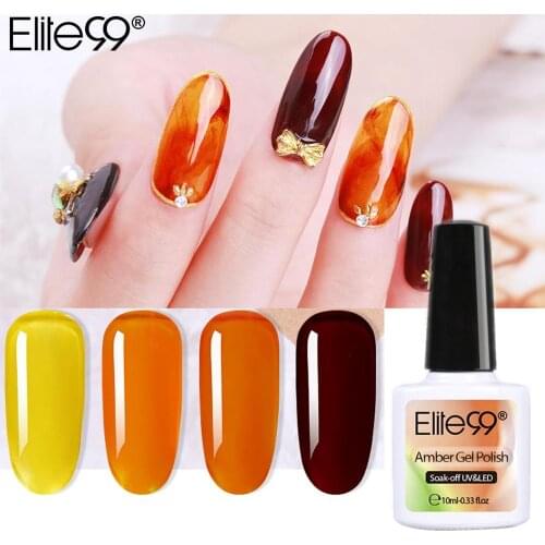 Elite99 Amber Gel Nail Polish Soak Off Top Base Coat Hybrid Vernis Semi-permanent LED Gel For Nails Primer Nail Art Manicure