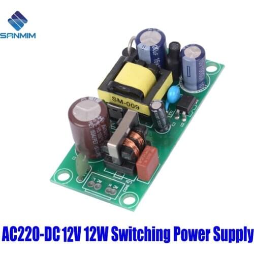 SANMIN AC220V-DC12V 1A 12W Power supply Isolated switch power supply module 220 to 12v bare board PLF12B12V