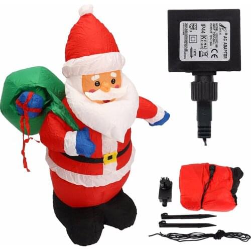 JX-LCLYL 1.2m Inflatable Christmas Santa Claus Outdoor Decoration With Charger & Adapter