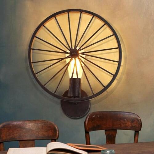 Loft wall lamp glass ball bedside aisle wall lights for home