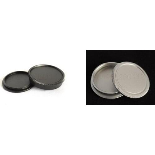 Metal Body Cap and Lens Rear Cap Set for M39 LTM LSM Lei.ca Screw Mount MCM39S black Sliver