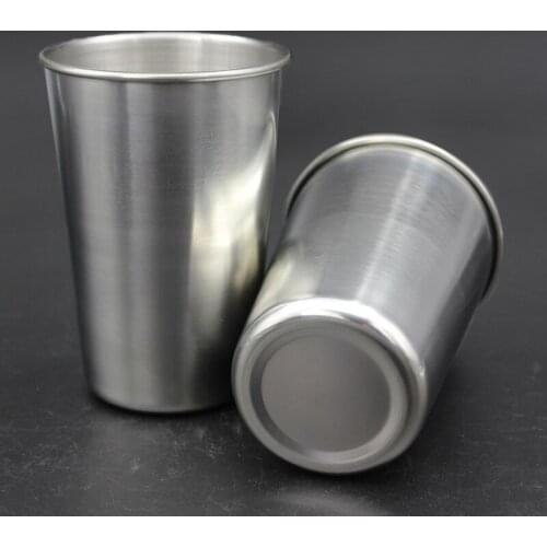 30/70/180/320ml Stainless Steel Metal Beer Cup Wine Cups Coffee Tumbler Tea Milk Mugs Portable Flat Bottom Cup Dropshipping