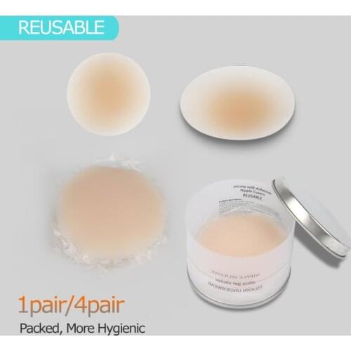 Reusable Womens Breasts Stickers Invisible Silicone Nipple Cover Self Adhesive Breast Chest Sexy Backless Strapless Breast Past