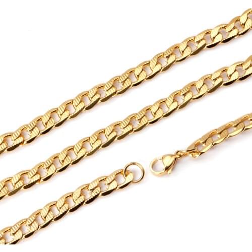 ASON Fashion Hip Hop cuban chain Necklaces Stainless Steel 6MM 8MM 10MM Necklace For Women Men Best Friends Necklaces Jewelry