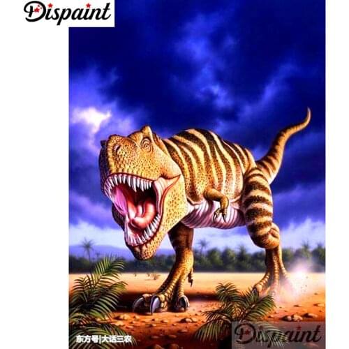Dispaint Full Square/Round Drill 5D DIY Diamond Painting "Dinosaur scenery" 3D Embroidery Cross Stitch Home Decor Gift A12566