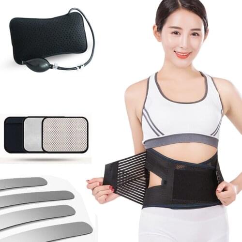 Inflatable Balloon Infrared Magnetic Steel Lumbar Support Belt Orthopedic Back Spine Brace Waist Sciatica Scoliosis Herniated