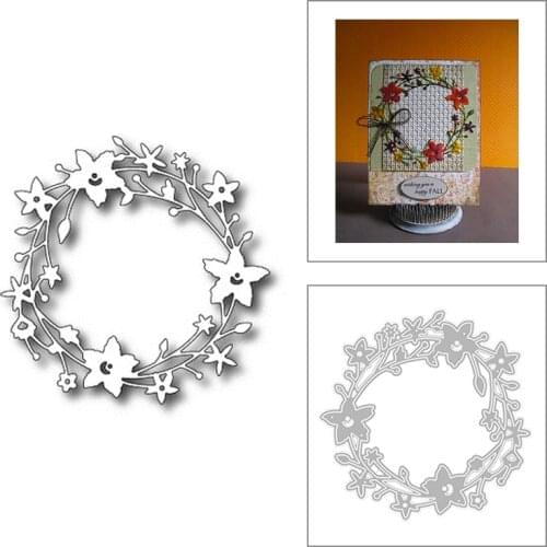 2020 New Circle Wreath Metal Cutting Dies For DIY Cut Paper Craft Making Edge Embossing Card Lace Album Scrapbooking No Stamps