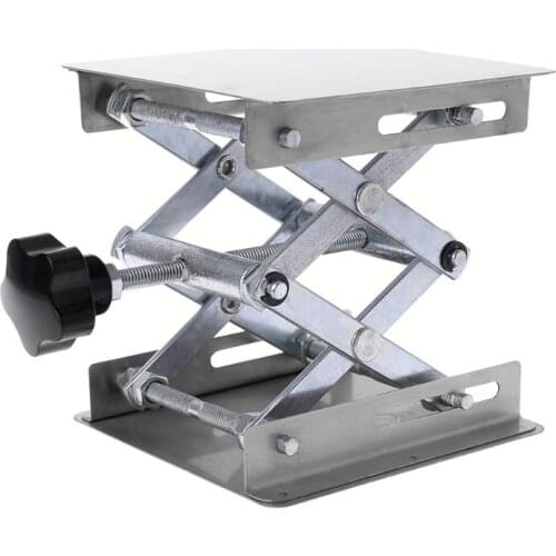 2021 New Laboratory Lifting Platform Stand Rack Scissor Jack Bench Lifter Table Lab 100x100mm Stainless Steel For Scientific