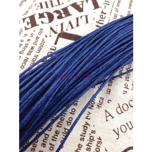 Wholesale 100pcs/lot Dark Blue Waxen Cord 2mm Necklace String With Lobster Clasp 45cm Necklace DIY Jewelry Making Materials