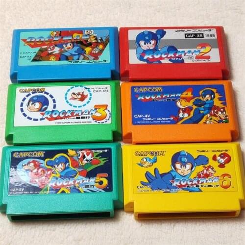 Original 8bit game card : Rockman 1+2+3+4+5+6 ( Japan Version!! cartridge ONLY!! )