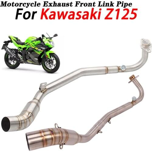 Motorcycle Exhaust Front Link Pipe Slip For Kawasaki Z125 Z-125 Escape Moto Front Connect Tube Stainless Steel Modified Muffler