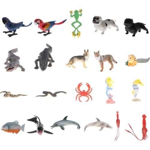 Plastic Realistic Wildlife Jungle Forest Sea Animals Action Figure Play Set Educational Toys For Kids Toddler Collectibles Decor