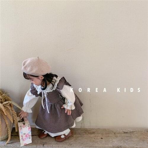 Girls dress Korean children wear new spring and autumn kid long-sleeved burst two-piece set