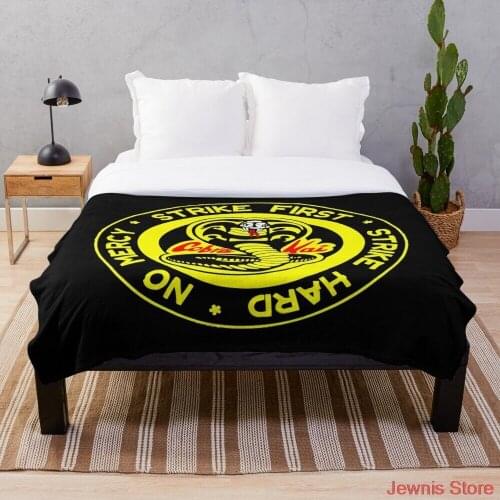 Cobra Kai Throw Blanket Bedding Sherpa Fleece Throw Blankets Bed Sofa Cover Child Kids Adults Gift Bedspread