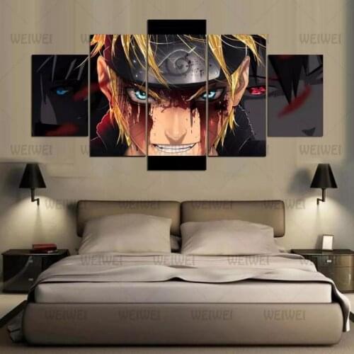 Home Poster Anime Character Blue Eyes Space Decoration Canvas Painting Wall Art for Living Room and Bedroom Frameless Style