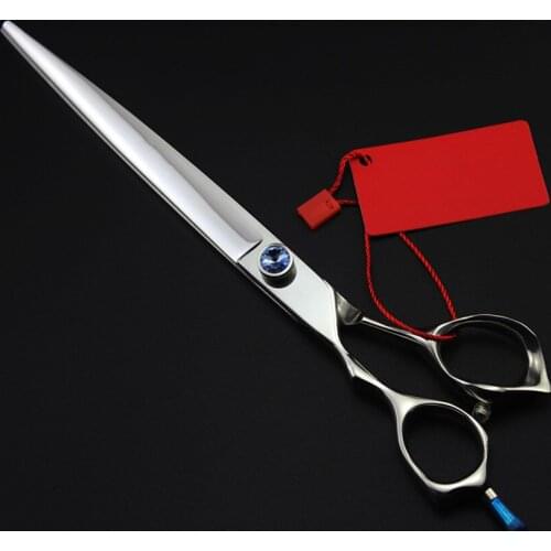 Professional left handed japan gem 8 inch pet grooming hair scissors dog grooming shears cutting barber hairdressing scissors