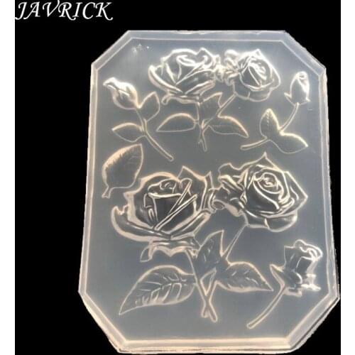 Rose Flower Silicone Molds Maple Leaves Cake Decor Resin Pendant Silicone Molds Jewelry DIY Tools