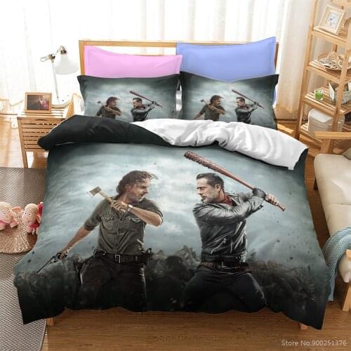The Walking Dead 3D Printed Duvet Cover Set Twin Full Queen King Bedding Set Quilt Cover Set Bedclothes for Home Bedroom Gift