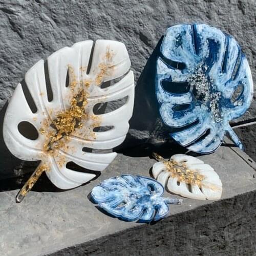 DIY Silicone Maple Leaf Mold Palm Epoxy Resin Molds Casting Tray Coasters Mould Handmade Jewelry Making Tool Free