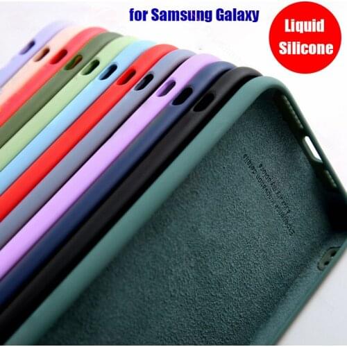 Silicone Case For Samsung Galaxy A01 A11 A21S A31 A51 Luxury Soft Cover A41 A71 A12 A32 A52 A42 A72 m21 m31s m31 Original Liquid
