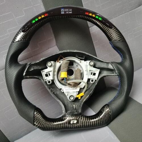 Sports Steering Wheel Fit For Vw VOLKSWAGEN Mk4 Carbon Fiber LED Itlay Alcantara Car Steering Wheel