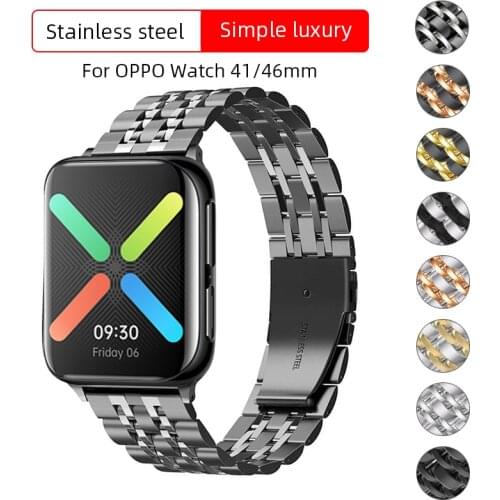 Strap For OPPO Watch 41/46mm Stainless Steel Band Replacement Bracelet for 46mm 41mm watch accessories wristband