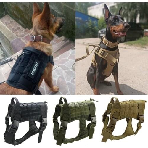 Tactical Dog Harness Military K9 Service Dog Clothes Vest Harness Big Dogs Accessories Tactical Service Dog Vest for Medium Dogs