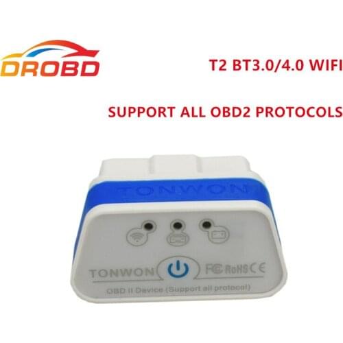 Tonwon TW2 BT 3.0/4.0/wifi OBD2 Code Scanner Car Diagnostics Tool Scanner Check Vehicle Engine Device support OBD2 all protocol