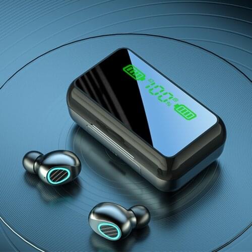 TWS Bluetooth 5.1 Earphones 2000mAh Charging Box Wireless Headphone Stereo Sport Waterproof Earbuds Headsets With Microphone R15