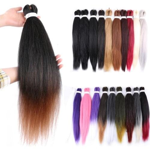 Belle Show Pre Stretched Braiding Hair Extensions Ombre Easy Jumbo Braids Hair 20" 26" Synthetic Crochet Braids Black Brown Pink