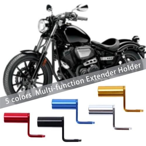 Universal Motorcycle Accessories Rearview Mirror Mount Extender Bracket Clamp Bar Phone Holder Multi-function Levers Optional
