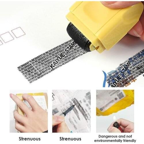 Theft Protection Stamp Stamp Seal Roller Theft Protection Code Guard Your ID Confidentiality Package Private Information