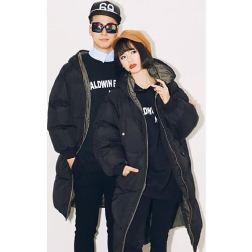 Women Winter Coat Long Jacket Warm Couple Parkas High Quality Padded Cotton Coat Female Overcoat Plus Size 3XL LX1075