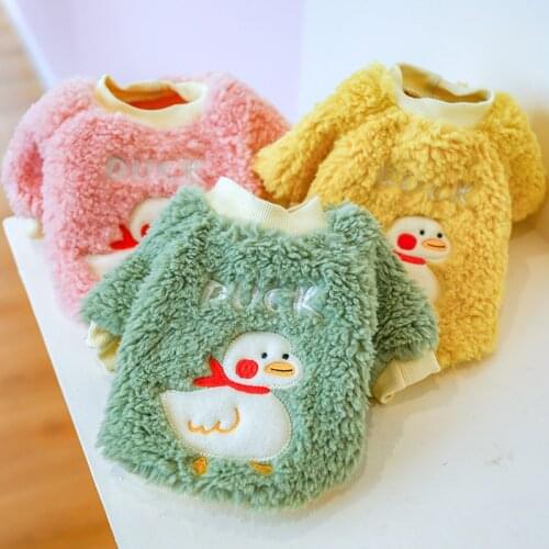 Winter Pet Clothes Cat Dog Clothes For Small Dogs Fleece Keep Warm Dog Clothing Coat Jacket Sweater Duck Pet Costume For Dogs