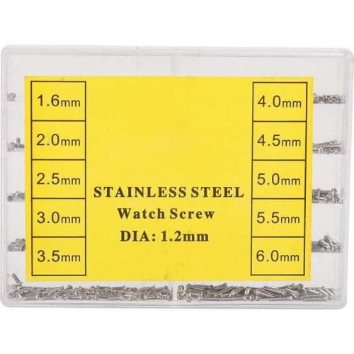 Watch Repair Tool 1.6-6.0mm Stainless Steel Cross Screw for Wristwatch Clock Back Case Watch Repair Accessory Watch Tool Kit b