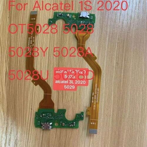 1pcs New Charging Port Board For Alcatel 1S 2020 OT5028 5028 5028Y 5028A 5028U 5028D Flex Cables Replacement USB Charger Dock