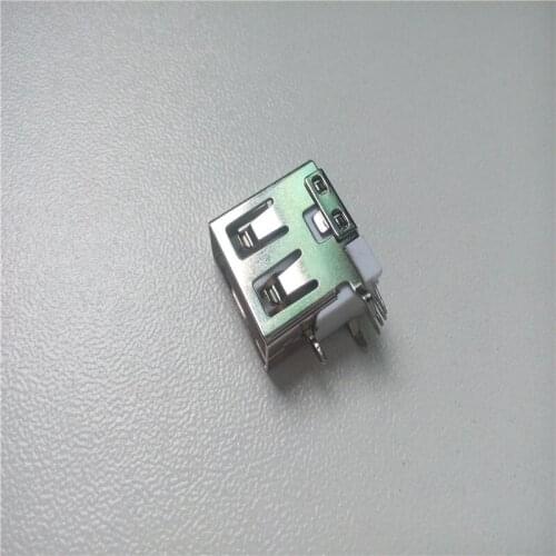 100pcs AF short body side inserted flat short side body boundless USB plug A female short 90-degree body curved legs