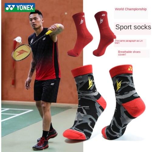 3 Pairs New YONEX Lindan badminton socks Yonex sports socks yy Thick towel bottom sports socks 19010LDEX