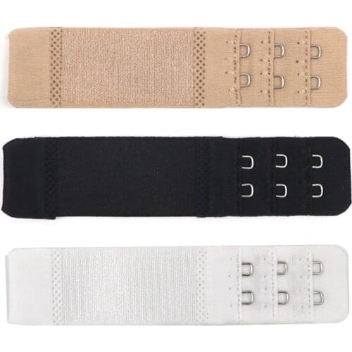 3pcs Soft Bra Extenders Enlarge Women Bra Strap Extender Buckle Intimates Bra Accessories 1/2/3 Hooks Clasp Straps Sewing Tool