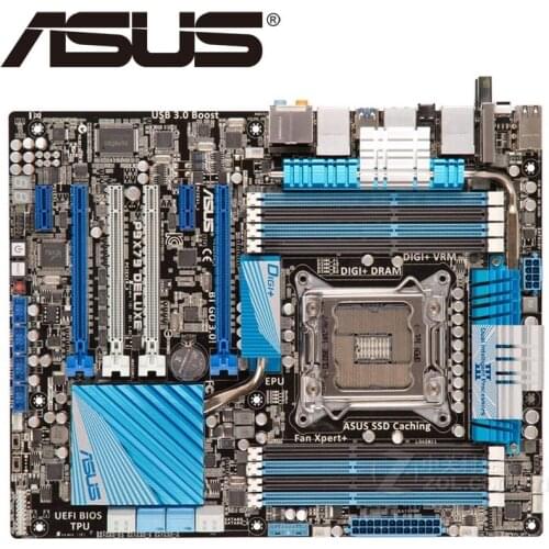 Asus P9X79 Deluxe Desktop Motherboard X79 Socket LGA 2011 Core i7 DDR3 64G ATX UEFI BIOS Original Used Mainboard On Sale