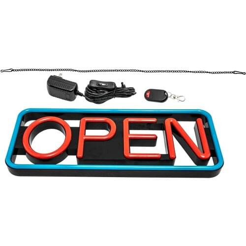Large Flashing LED Neon Big OPEN Sign Light for Businesses with Remote – 21.2-Inch Big Open Sign Light for Day and Night